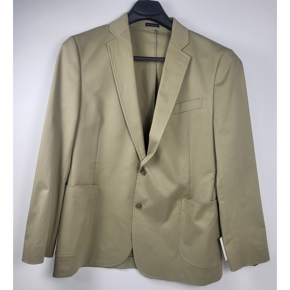 Men's Stafford 40 Regular Classic Fit Cotton Suit Jacket Separate‎ Khaki Blazer
